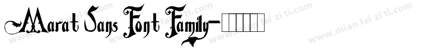 Marat Sans Font Family字体转换